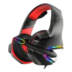 Headset gamer bluetooth lehmox lef-1032a rgb sem fio com microfone led pc ps4 celular