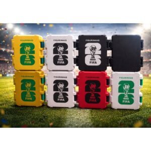 Porta figurinhas álbum copa mundo 26 caixa, case, caixinha organizadora grande e médio