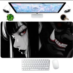 Mouse pad gaming personalizado masculino base ampla 80x30 antiderrapante para setup gamer completo e uso em computador