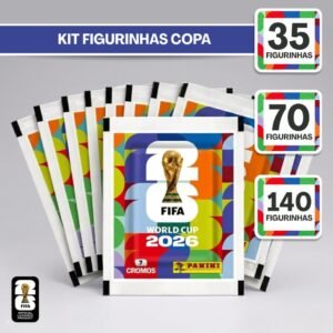 Kit figurinhas envelopes pacotinhos do album copa mundo 2026 fifa original panini