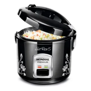Panela de arroz fast rice 5 premium mondial 400w - npe-08-5x preto 127v