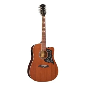 Violão eletroacústico michael galaxy vm925dtc mogno folk cutaway 6 cordas mahogany destro