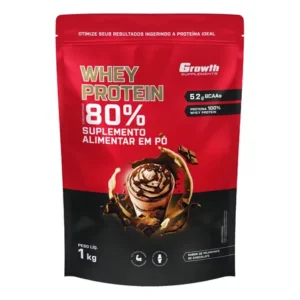 Whey protein concentrado 1kg growth supplements - milkshake de chocolate