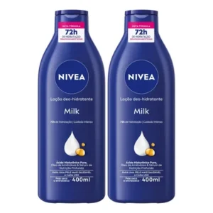 2 loção nivea body milk hidratante pele seca extrasseca neutra
