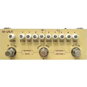 Pedal de efeito m-vave cube-baby ac creme