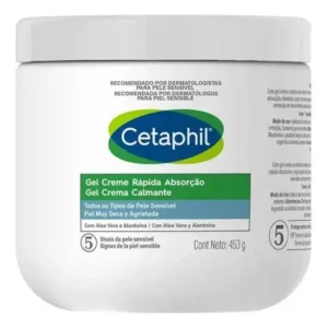 Gel creme hidratante corporal para pele sensível cetaphil 453g - hidratação 48h com aloe vera sem fragrância