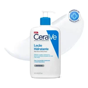 Loção hidratante corporal sem perfume, com ceramidas essenciais e ácido hialurônico, textura fluida cerave 473ml fragrância