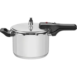 Panela de pressão 4.5l inox fundo triplo brava tramontina cor prateado