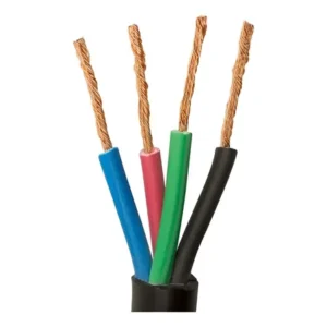 Cabo flexível pp 4x1,5mm extensão rolo com 50 metros cor preto 127/220v