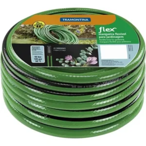 Mangueira jardim flexível reforçada 30 metros tramontina cor verde