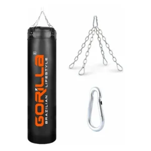 Gorilla saco de pancada profissional 160x100 boxe muay thai preto