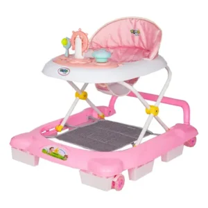 Andador infantil musical para bebê maxi baby la bamba cor rosa