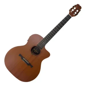 Violão tagima nylon gran reserva vegas eq natural open pore marrom escuro destro techwood