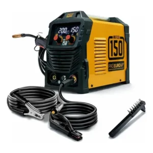 Máquina de solda multiprocesso mig flex 150a pró euro bivolt sem gás mma tig laranja/preto 127/220v