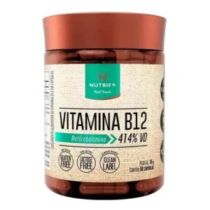 Vitamina b12 metilcobalamina 414% 60caps nutrify cápsulas