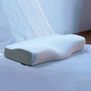 Travesseiro cervical nasa - coluna relax carvão ativado cor branco e cinza
