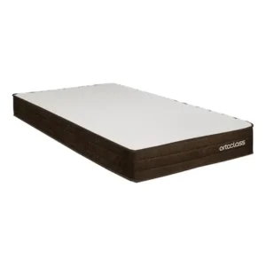 Colchão solteiro ortobom poli d28 88x188 cm firme espuma eps marrom