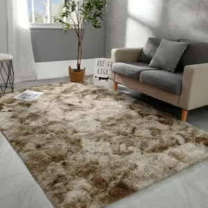 Tapete 2,00x1,50 peludo felpudo para sala e quarto cores cor bege-mesclado desenho do tecido pelo alto casa laura... 2 m 1.5