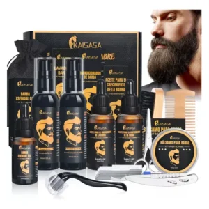Kaisasa kit de cuidados para barba masculina 13 peças