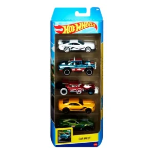 Kit com 5 carrinhos sortidos hot wheels coloridos mattel multicolor