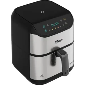 Fritadeira digital inox oster 5l com painel touch cor prateado