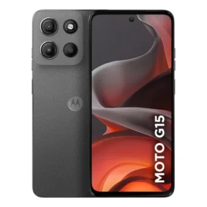 Smartphone motorola moto g15 - 256gb 12gb (4gb ram+8gb ram boost) e camera 50mp com ai night vision bateria de 5200 mah tela fhd+ 6.7 superbrilho nfc grafite