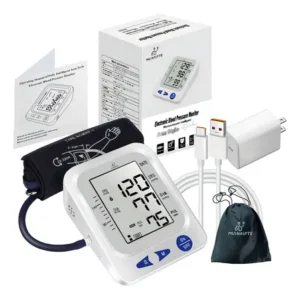 Monitor de pressão arterial automático muinaifte braço com carregador e tela grande cor cinza