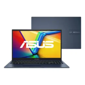 Notebook asus vivobook 15, intel core i5 1334u 1,3 ghz, 8gb ram, 256gb ssd, tela 15,6 fhd, windows 11 home , quiet blue - x1504va-nj1737w azul-marinho