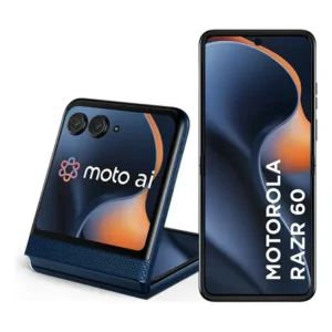 Smartphone motorola razr 60 - 256gb 24gb (12gb ram+12gb ram boost) tela dobrável 6,9 poled e externa 3,6 moto ai camera ip48 azul marinho
