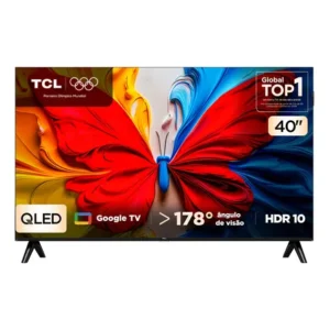 Smart tv tcl 40 polegadas full hd qled s5k wifi bluetooth google 2 hdmi hdr10 dolby audio 40s5k