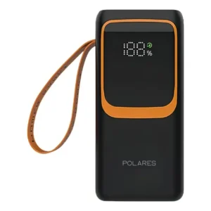 Polares carregador portátil power bank 50000mah usb com cabo carregamento turbo cor preto