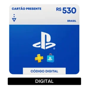 Sony playstation store gift card r$ 530 (digital)