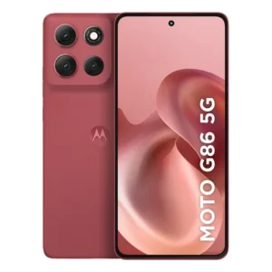Smartphone motorola moto g86 5g - 256gb 24gb (8gb ram+16gb ram boost) tela 1.5k poled, 50mp sony camera ois ai, videos em 4k, ip68 + ip69 vermelho