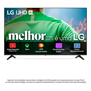 Smart tv lg uhd ai ua75 50 polegadas hdr10 pro processador 7 ger8 webos 25