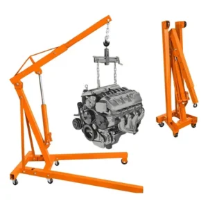 Guincho hidráulico 1 ton dobrável girafa com prolongador rodas de ferro tonelada 1000kg king note laranja