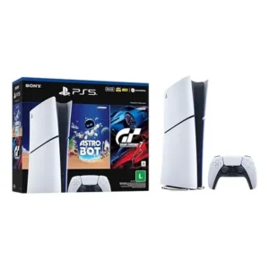 Console playstation®5 slim digital - pacote astro bot e gran turismo 7 branco