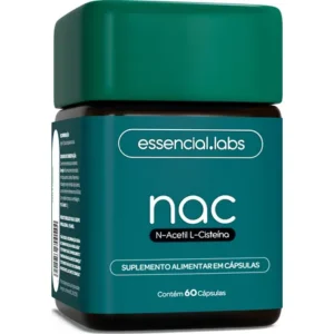 Nac 600mg - fórmula exclusiva com máxima concentração e pureza n-acetil l-cisteína 60 cápsulas sem sabor