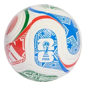 Bola de futebol copa do mundo fifa 2026 trionda club branca tamanho 5 adidas white/vivid red/glow blue/green