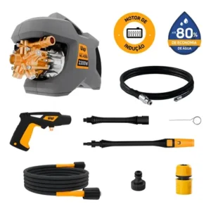Desobstruidora de alta pressão wap wl 4200 ultra 5 pistões 2200w 1305psi 510l/h com jato regulável e motor indução 220v cinza 60 hz