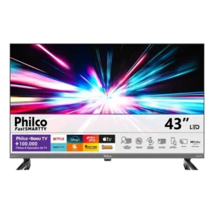 Smart tv 43 philco p43vik roku led dolby audio wi-fi hdmi hdr full hd 110/220v