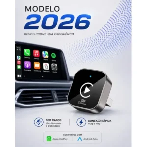Carplay adaptador sem fio rb smart slim usb / usb-c android auto 2 em 1 e potente