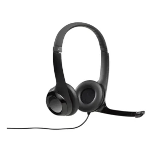 Headset com fio usb logitech h390 preto
