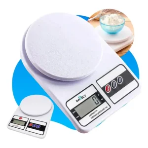 Balança digital de precisão 10kg davely cook cozinha para uso domestico e profissional fitness ideal dietas treinos alimentos confeitaria nutrição branco 10 kg
