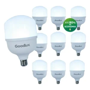 Kit 10 lampadas led 20w bulbo 6500k luz branca branco frio 127/220v goodlux