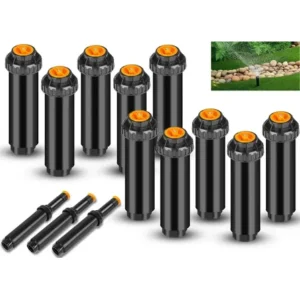 Aspersor retrátil irrigacao para jardim automático 10pc kit forestory irrigação