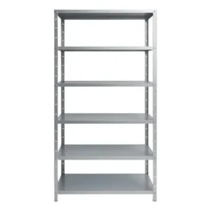 Estante de aço industrial dmecom com 6 prateleiras, 190 cm altura e 27 profundidade neutra