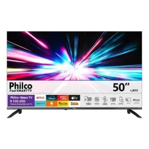 Smart tv philco 50 p50vik 4k uhd led roku dolby audio wi-fi hdr10 110/220v
