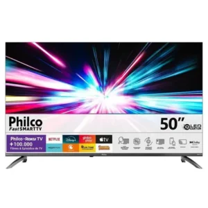 Smart tv 50 philco p50crb 4k sistema roku hdmi usb