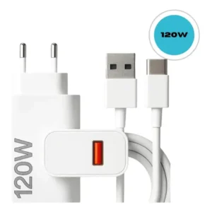 Carregador celular 120w rapido compatível xiaomi poco x5 x6 x7 pro 12t 13t 14t 15t redmi 12 13 14 + cabo tipo-c hardline branco