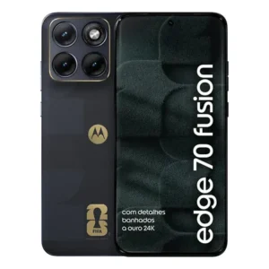 Smartphone motorola edge 70 fusion 5g fifa world cup collection - 256gb 24gb (8gb ram + 16gb boost), camera 50mp sony lytia 710, tela 1.5k extreme amoled grafite azul-marinho